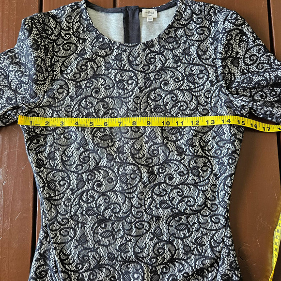 Aritzia Wilfred Women's Mignonne Floral Black & Gray Sheath Dress. Size S - Picture 8 of 9